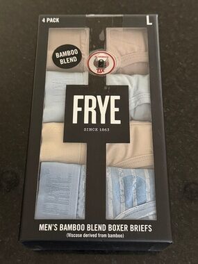 Frye Men's Boxer Briefs Pack in Light Blue and Tan Neutrals 4 pk NWT